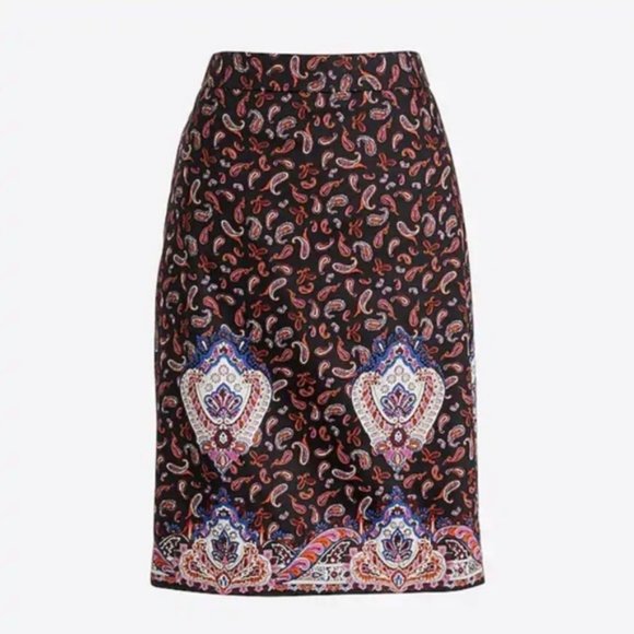 J. Crew The Pencil Skirt in Sateen Dot (size 2) - Picture 1 of 10